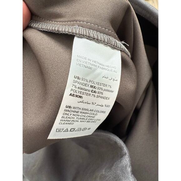 2 Pairs Chico's Vegan Suede Elastic Waist Leggings Gray and Tan 2R (US 12R) - Picture 6 of 11